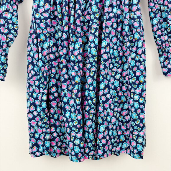 Lilly Pulitzer Beyonca Smocked Babydoll Dress Size M Seabreeze Blue Low Tide - Picture 8 of 12